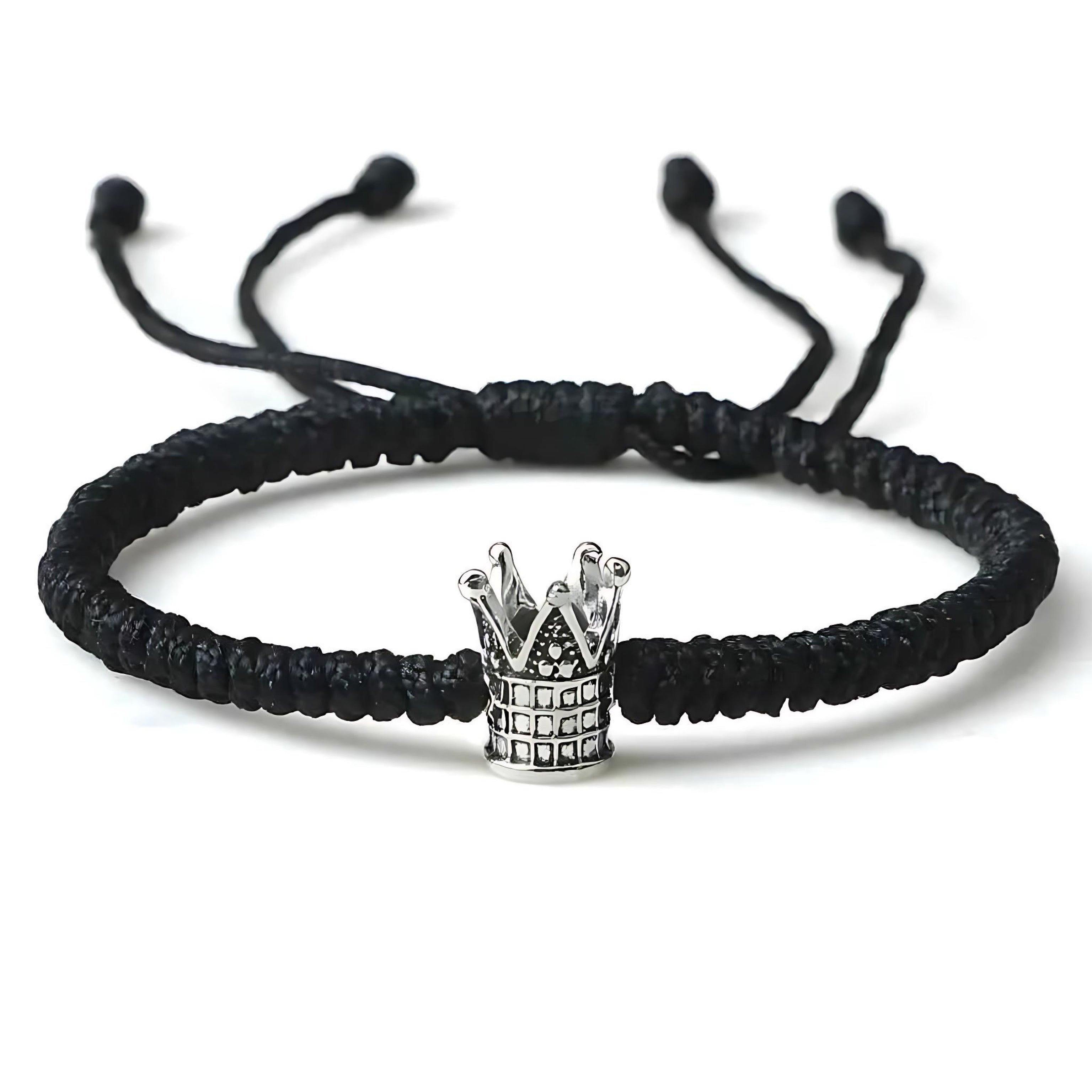 Braided Crown Bracelet - Unisex Adjustable Luxury Jewelry by Wave & Hang