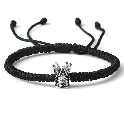 Braided Crown Bracelet - Unisex Adjustable Luxury Jewelry by Wave & Hang