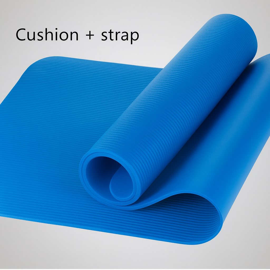 NBR Textured Yoga Mat – Extra Thick, Non-Slip & Cushioned for Comfort by Wave & Hang