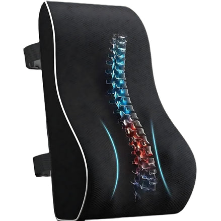 Memory Foam Office Back Cushion | Ergonomic Lumbar Support Pillow for Chair & Car