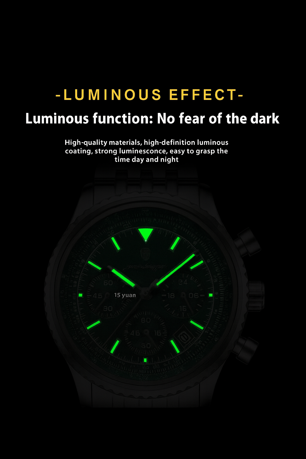 Luxury Waterproof Luminous Chronograph Watch for Men – Multi-Functional Sports & Business Design