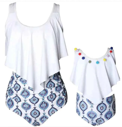 Mommy & Me Matching Bikini Set – Stylish Family Swimwear Collection