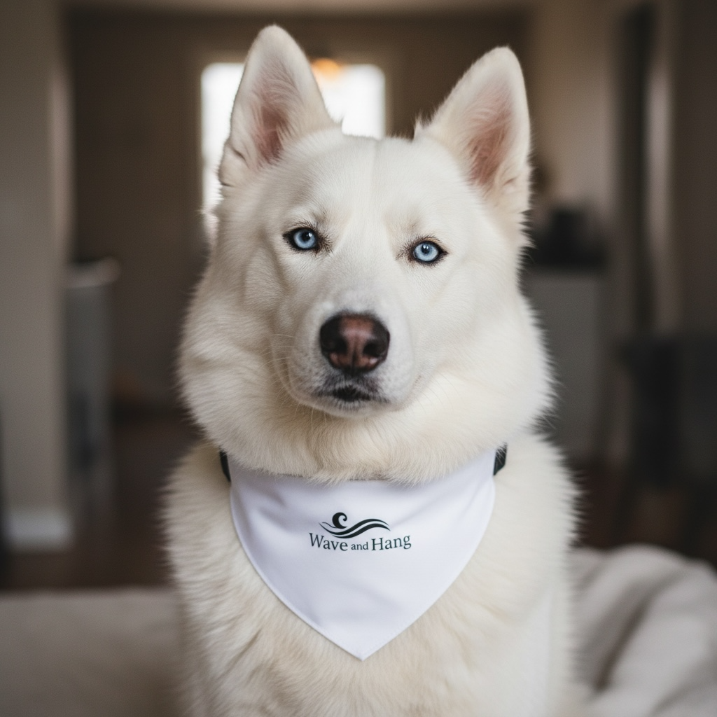 Wave and Hang Pet Bandana Collar | Adjustable, Chic Design