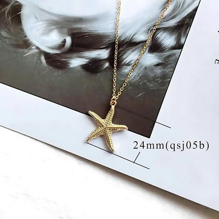 Ocean-Inspired Alloy Necklace | Elegant Beach Jewelry for Women by Wave & Hang