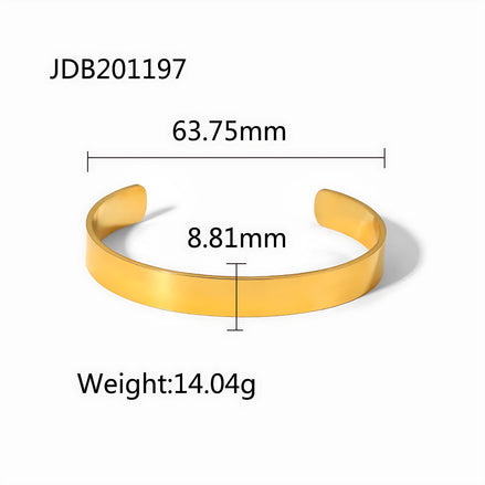 Vintage Stainless Steel Bracelet – Women’s Gold Bangle Jewelry by Wave & Hang