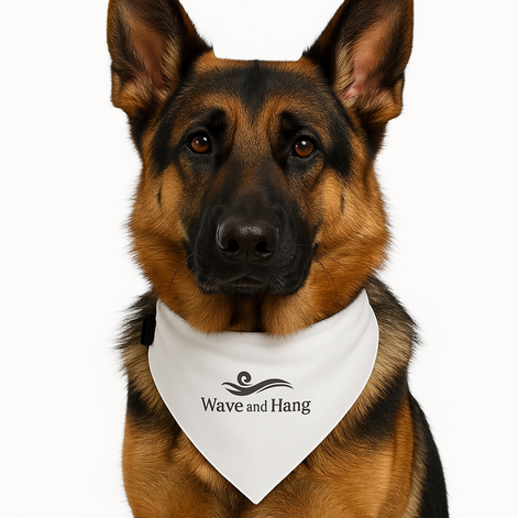 Wave and Hang Pet Bandana Collar | Adjustable Polyester Scarf