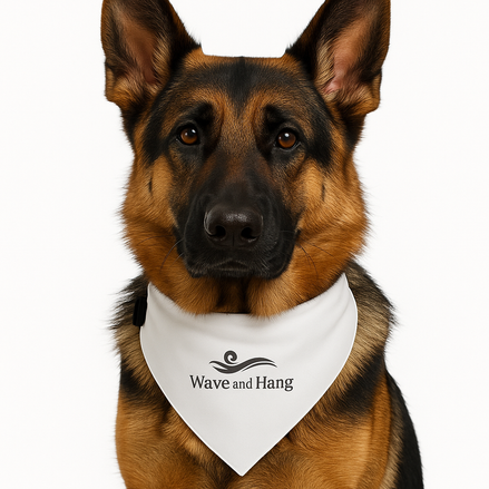 Wave and Hang Pet Bandana Collar | Adjustable Polyester Scarf