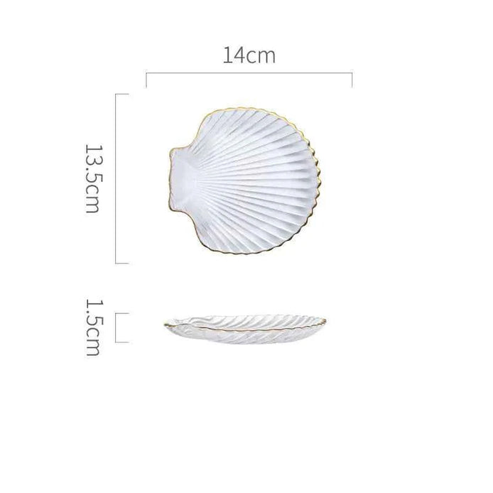 Ocean-Inspired Gold Trim Dish Set – Shell & Star Plates