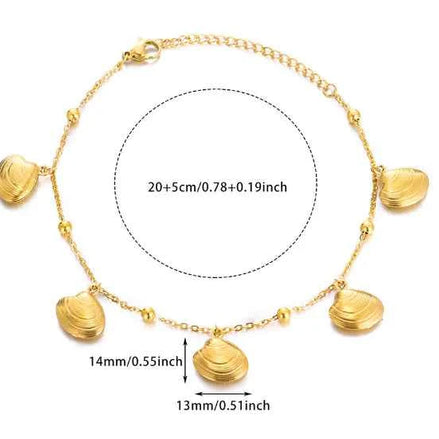 Ocean Charm Anklet – Seashell & Starfish Beach Jewelry