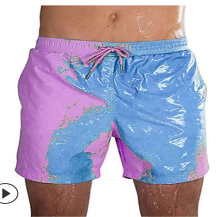 Color-Changing Beach Shorts – Heat & Water Reactive Swimwear