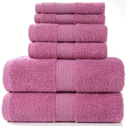 Cotton Absorbent Towel Set – 6-Piece Bath Towels, Hand Towels & Washcloths