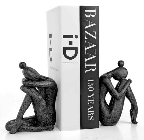 Minimalist Abstract Bookend Sculpture – Modern Resin Decorative Art (Single)