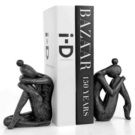 Minimalist Abstract Bookend Sculpture – Modern Resin Decorative Art (Single)