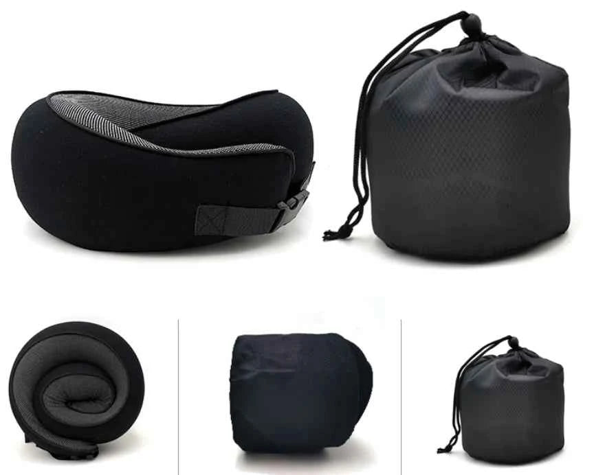 Premium Memory Foam Travel Neck Pillow | Ergonomic U-Shaped Support Cushion for Flights, Car & Office