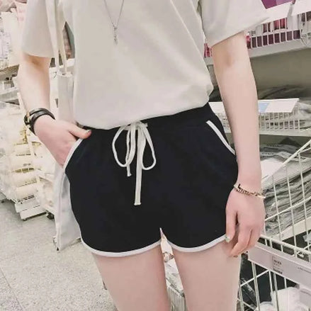 Loose High-Waisted Yoga & Beach Shorts – Casual Cotton Comfort