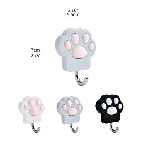 Cat Paw Wall Hook – Creative Punch-Free Towel & Key Hanger