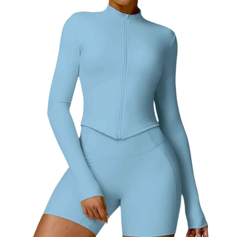 Women’s Long Sleeve Yoga Wear – Tight Fit, Breathable & Stretch