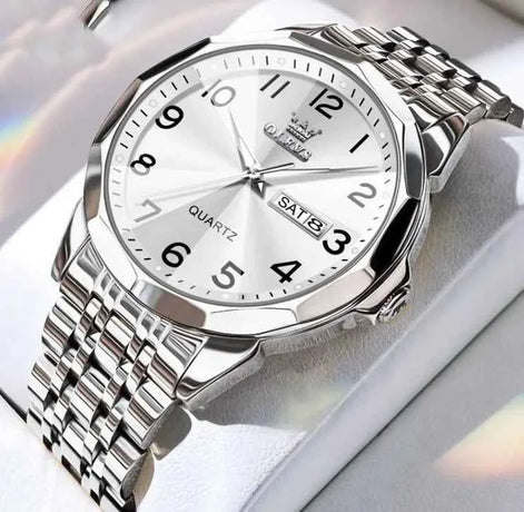 AquaTime Men’s Digital Quartz Watch – Waterproof, Calendar Display