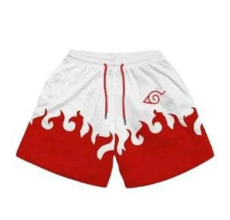 Anime Print Men’s Beach Shorts – Bold Summer Swimwear