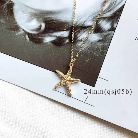 Alloy Shell Necklace | Ocean Life Pendant for Women – Elegant Beach Jewelry Gift
