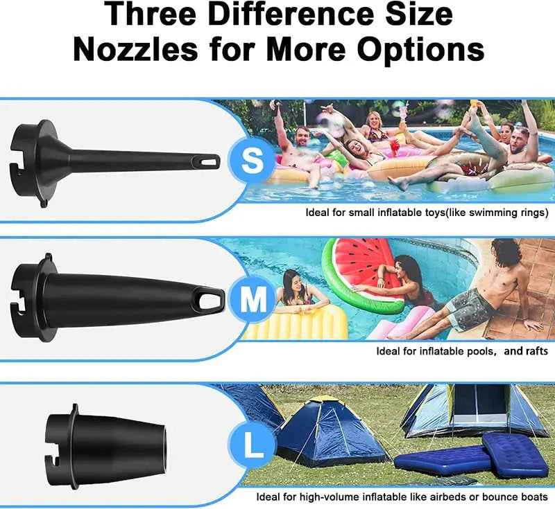 Wireless Electric Air Pump – Portable Rechargeable Inflator for Swimming Pools, Toys & Outdoor Gear