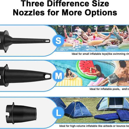Wireless Electric Air Pump – Portable Rechargeable Inflator for Swimming Pools, Toys & Outdoor Gear