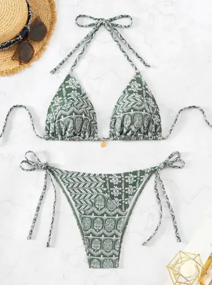 Bohemian Style Bikini Set – Sexy Summer Swimwear with Tribal Print