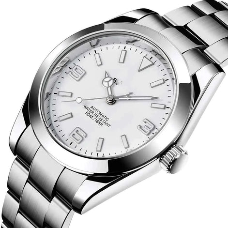 Men’s Automatic Mechanical Watch – Stainless Steel, Waterproof, Self-Winding