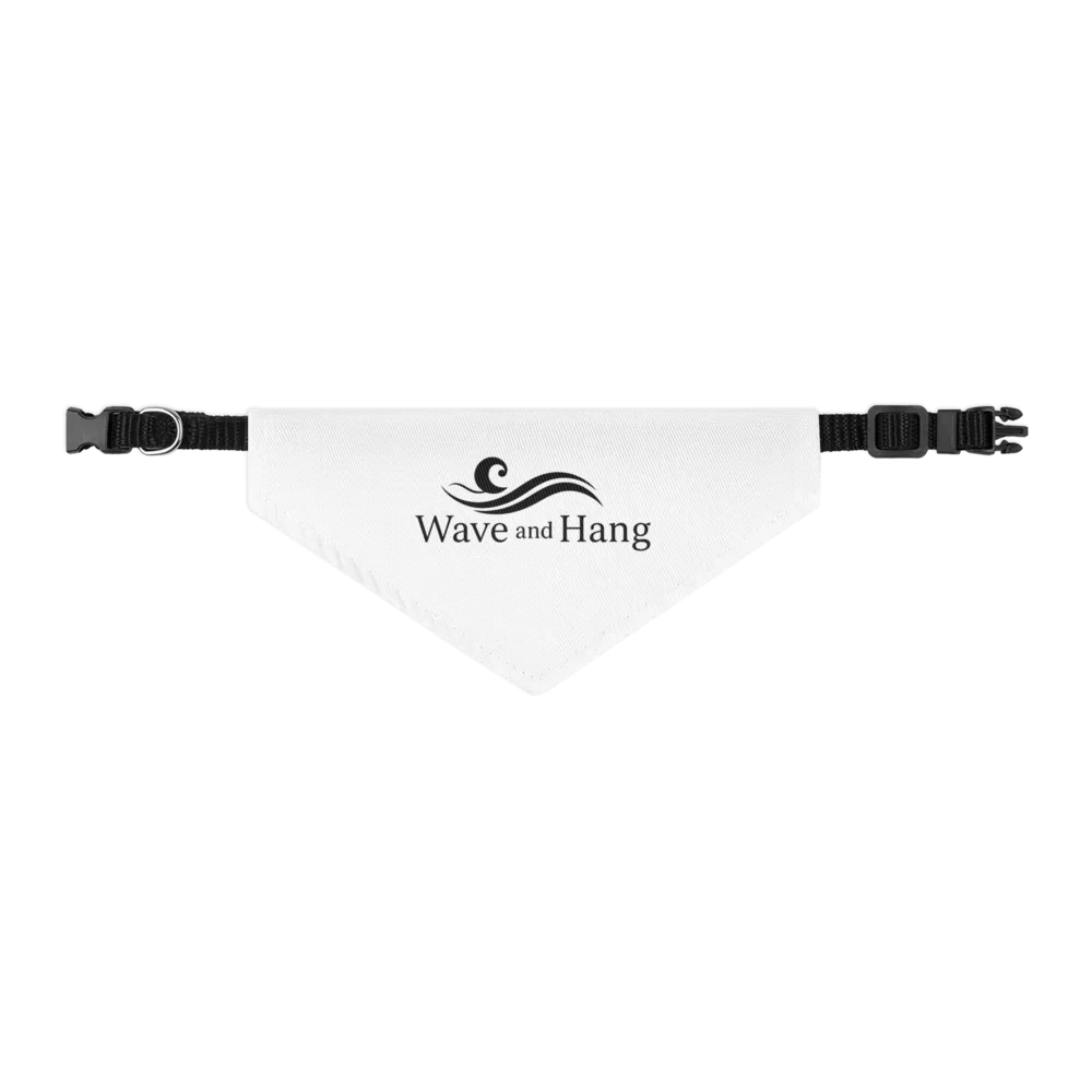 Wave and Hang Pet Bandana Collar | Adjustable Polyester Scarf