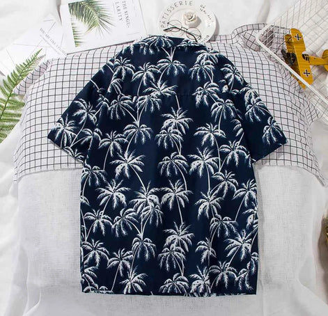 Men’s Short Sleeve Beach Floral Shirt | Tropical Button-Up Summer Shirt for Casual, Vacation & Resort Wear