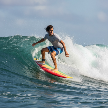 Wavestorm 8ft Soft Top Surfboard Rasta Edition Complete Package by Wave & Hang