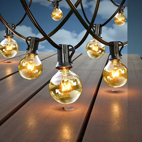 All-Weather Waterproof String Lights – Durable LED Decor for Patios by Wave & Hang