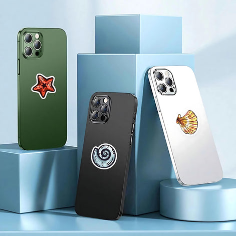 Waterproof Ocean Shell Stickers | 50 PCS Aesthetic Decals by Wave & Hang