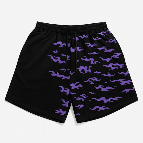 Anime Print Beach Shorts – Bold Style for Summer Fun! by Wave & Hang