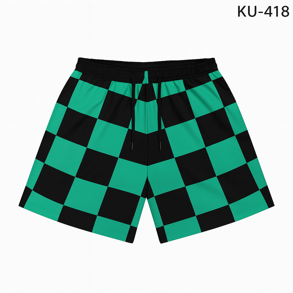 Anime Print Beach Shorts – Bold Style for Summer Fun! by Wave & Hang