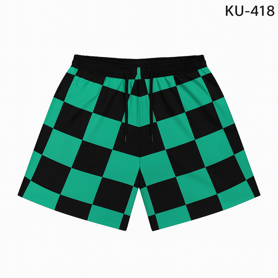 Anime Print Beach Shorts – Bold Style for Summer Fun! by Wave & Hang