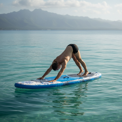 iBOARD Inflatable Paddle Board 11′×32″×6″ – Premium SUP with Accessories by Wave & Hang