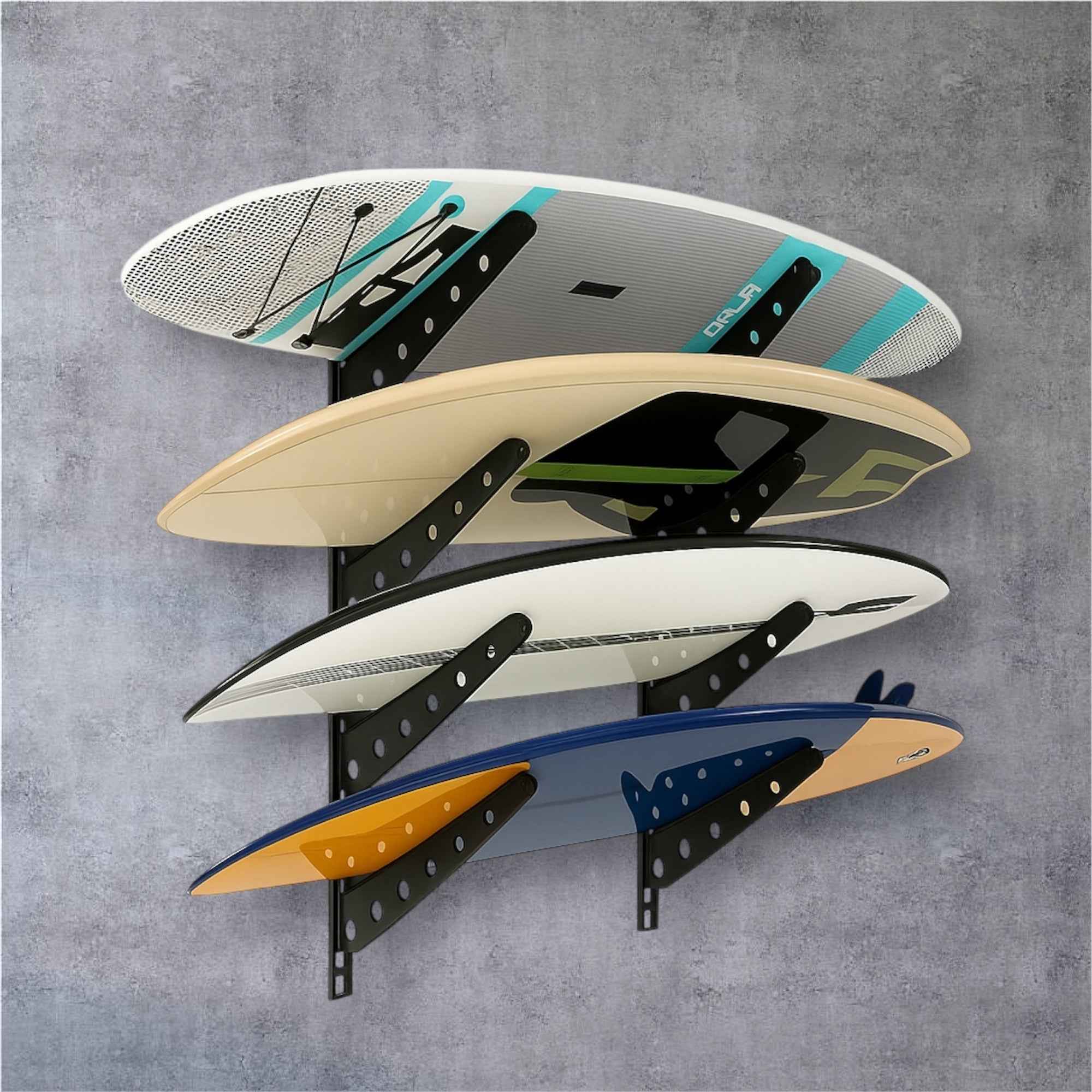 Neorexon™ Adjustable Surfboard Rack – Heavy-Duty Wall Mount for Surfboards, Paddle Boards & More