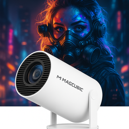 CosyCove™ 4K Mini Projector – Portable Smart Projector with WiFi 6, BT 5.0, Android 11 & 180° Rotatable Design