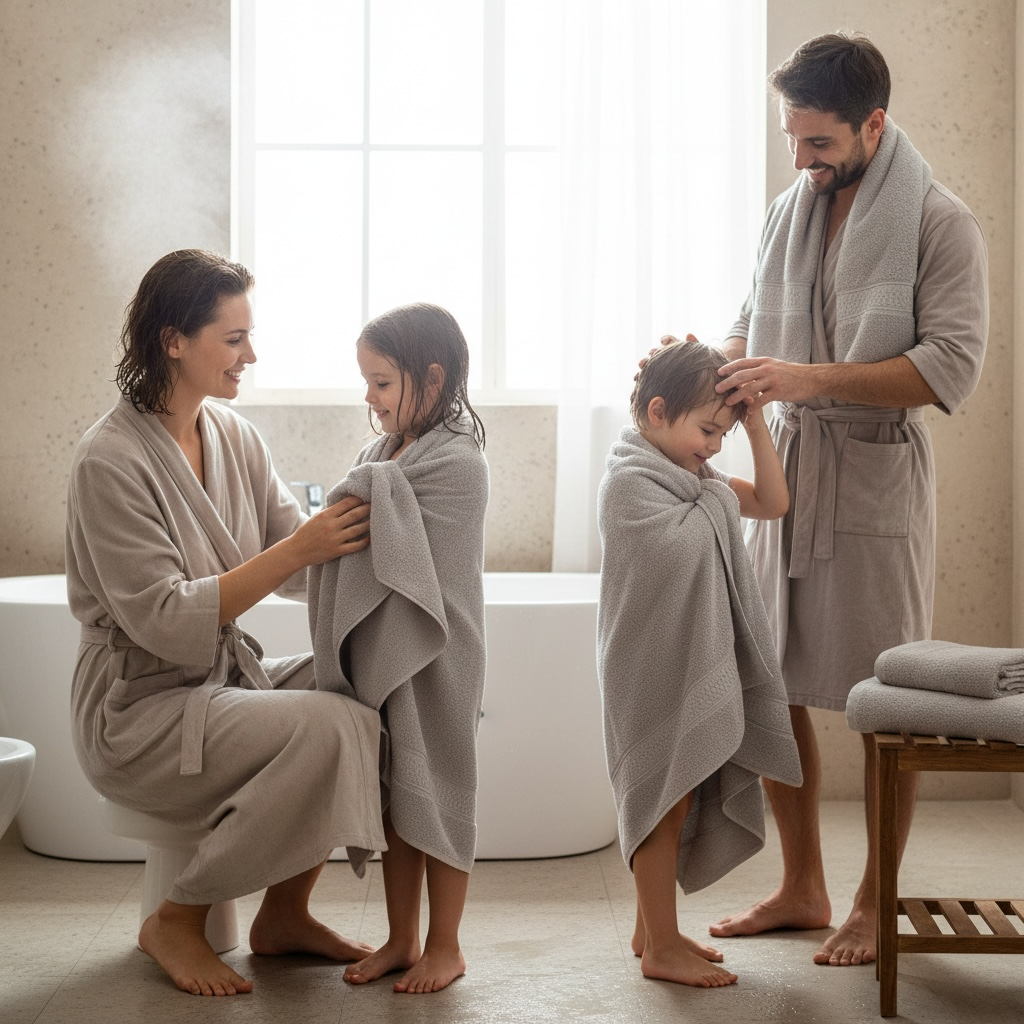 Milan Cotton Towel Set – Thick & Absorbent Bath Towels Combo by Wave & Hang