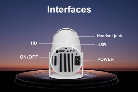 CosyCove™ 4K Mini Projector – Portable Smart Projector with WiFi 6, BT 5.0, Android 11 & 180° Rotatable Design