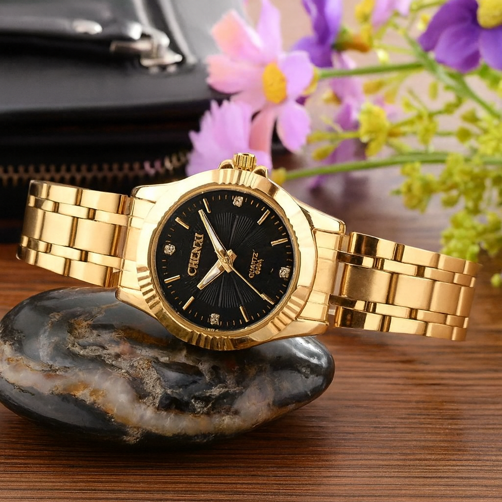 Couple’s Waterproof Quartz Watch – Deluxe Morning Edition, Unisex by Wave & Hang