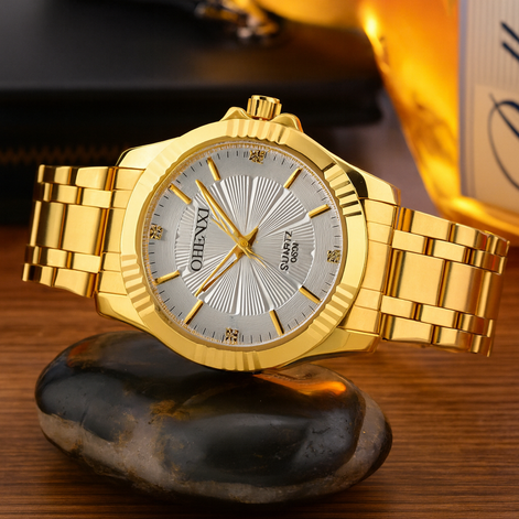 Couple’s Waterproof Quartz Watch – Deluxe Morning Edition, Unisex by Wave & Hang