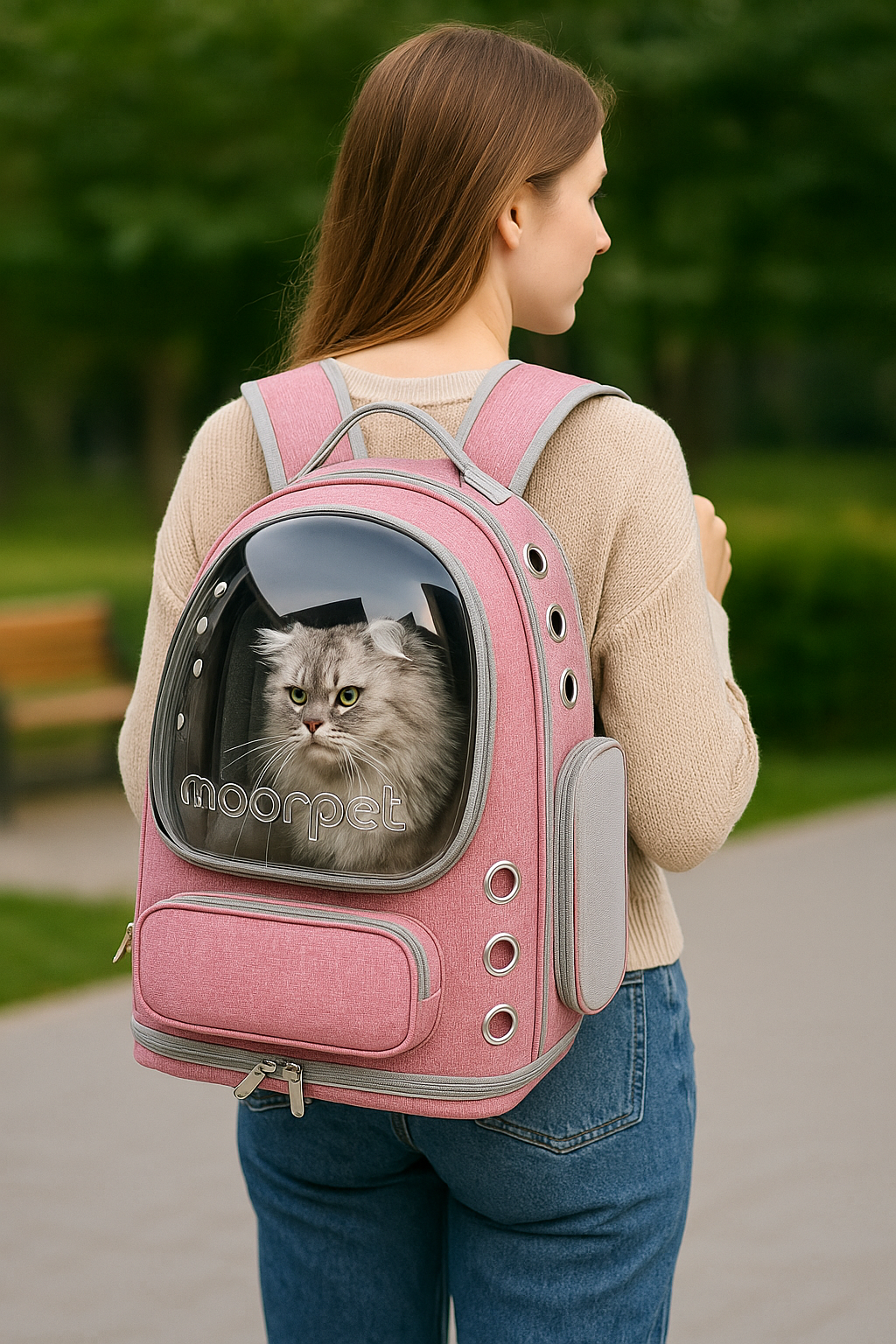 🚀 Cat Backpack Carrier with Bubble Window – Breathable, Foldable & Travel-Friendly