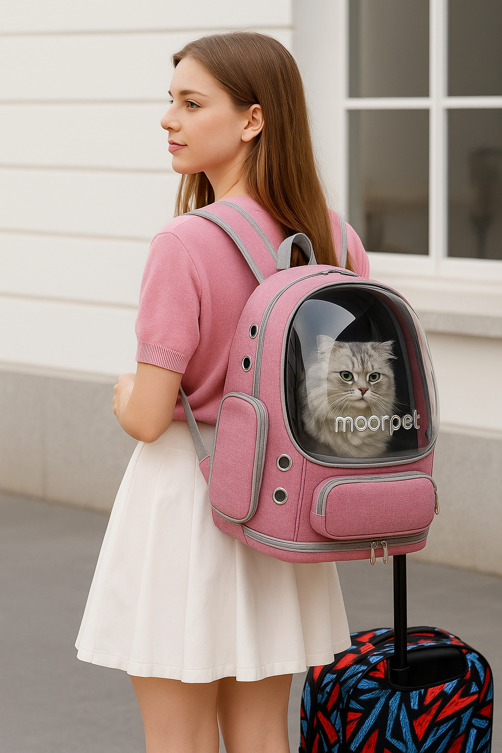 🚀 Cat Backpack Carrier with Bubble Window – Breathable, Foldable & Travel-Friendly