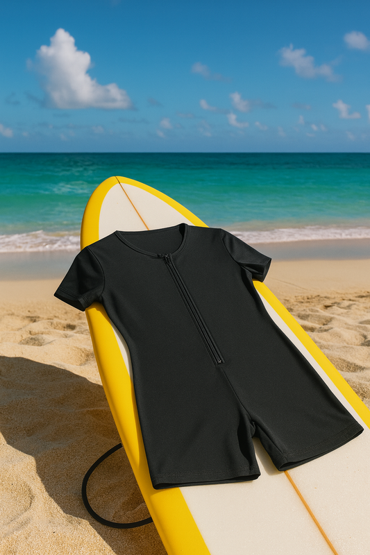 Men’s Short Sleeve Full Body Suit – Quick-Dry Compression Swimwear