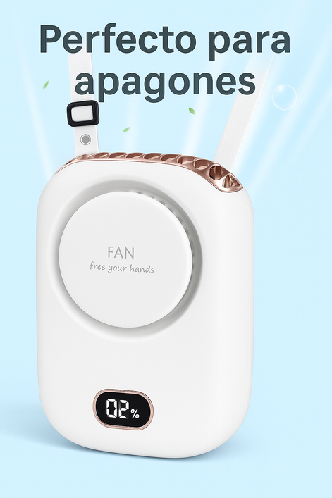 Portable Neck Fan USB Rechargeable Hands Free Mini Cooling Fan 135g Lightweight Ideal by Wave & Hang