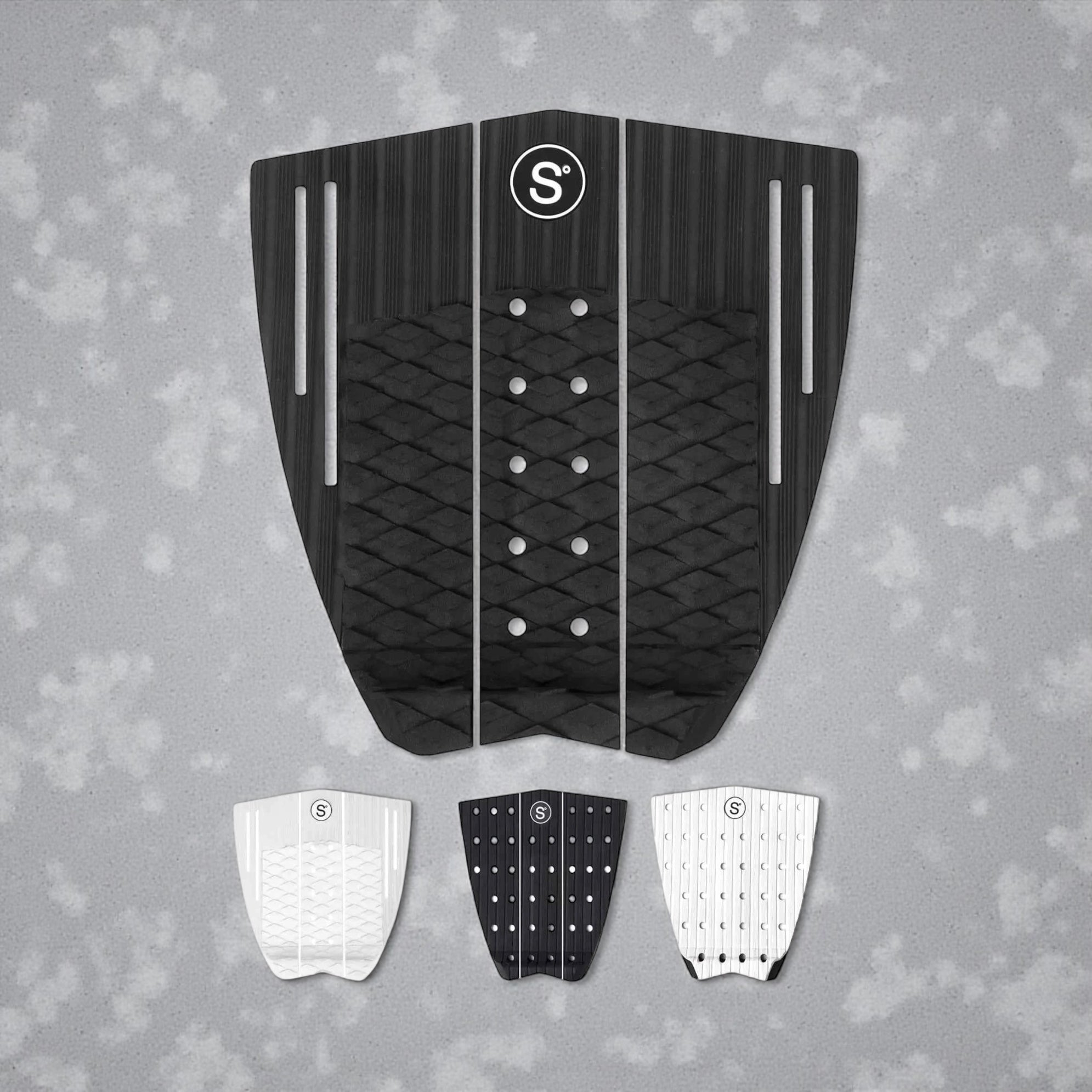 SYMPL Surfboard Traction Pad 3Piece With 3M Adhesive and Arch Support by Wave & Hang