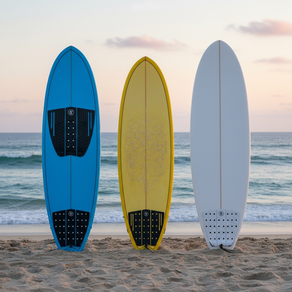 SYMPL Surfboard Traction Pad 3Piece With 3M Adhesive and Arch Support by Wave & Hang