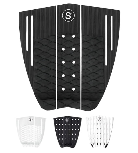 SYMPL Surfboard Traction Pad 3Piece With 3M Adhesive and Arch Support by Wave & Hang
